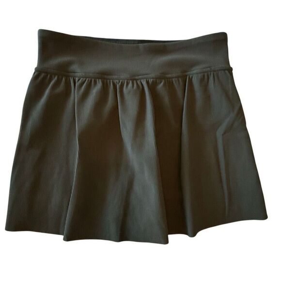 Spanx Get Moving Contour Rib Front Slit Performance Athletic Skort Black XL - Picture 3 of 6